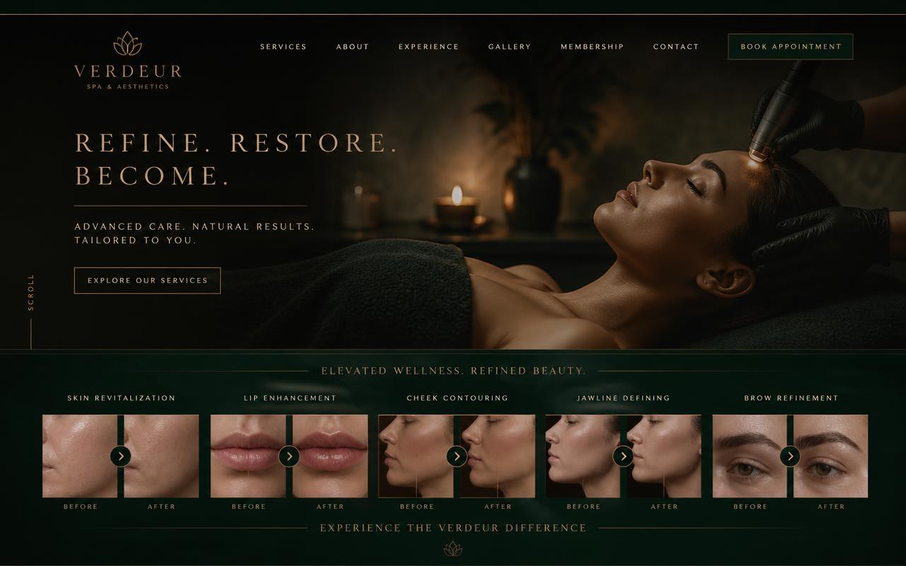 Prévia do modelo de site Verdeur Spa